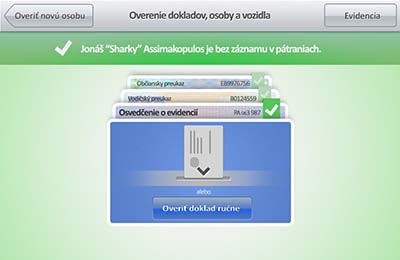 UI design highlighting the use of status indicators to provide clear feedback to officers, ensuring they can quickly assess the status of document checks and take necessary actions.